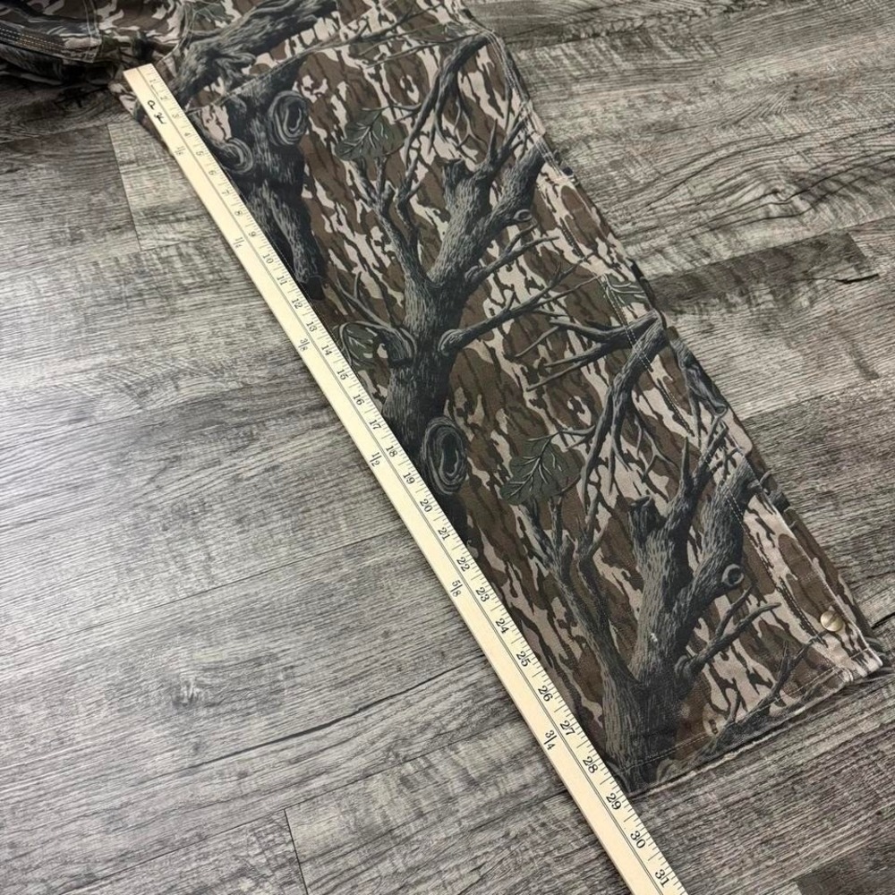 Vintage Carhartt Camo Overalls Duck Canvas Made USA Workwear Bibs 34x29 - Picture 5 of 8